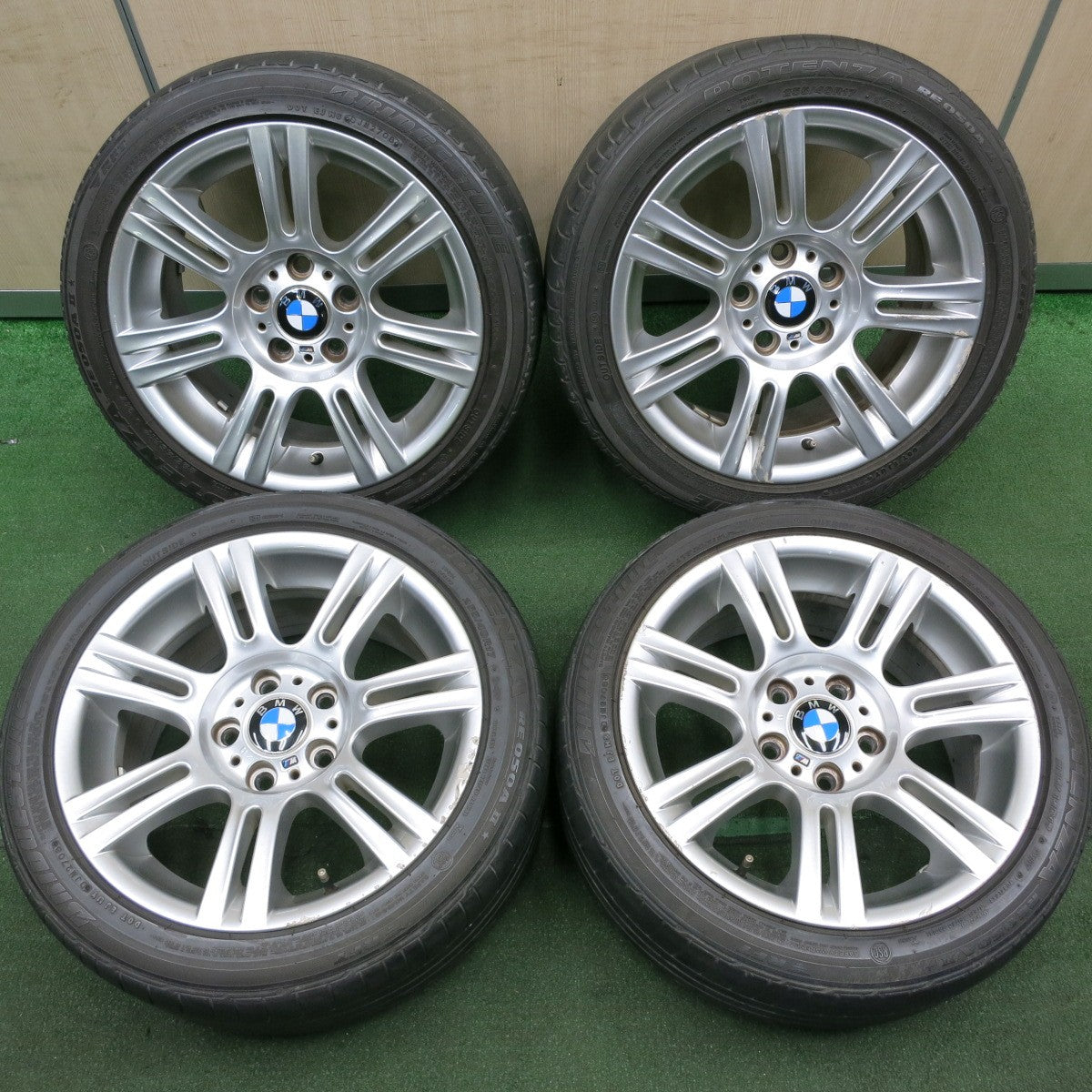 *送料無料* 4本価格★BMW 3シリーズ E90 Mスポーツ 純正 225/45R17 255/40R17 ブリヂストン ポテンザ RE050A2  RSC PCD120/5H★4042702HAノ