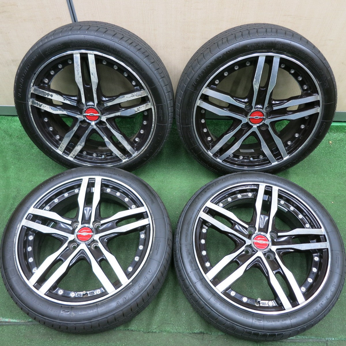 *送料無料* タイヤほぼ未使用！23年★Shallen XF-55 165/50R16 アプタニー HARMONIC プラス シャレン 16インチ  PCD100/4H★4062804HAノ