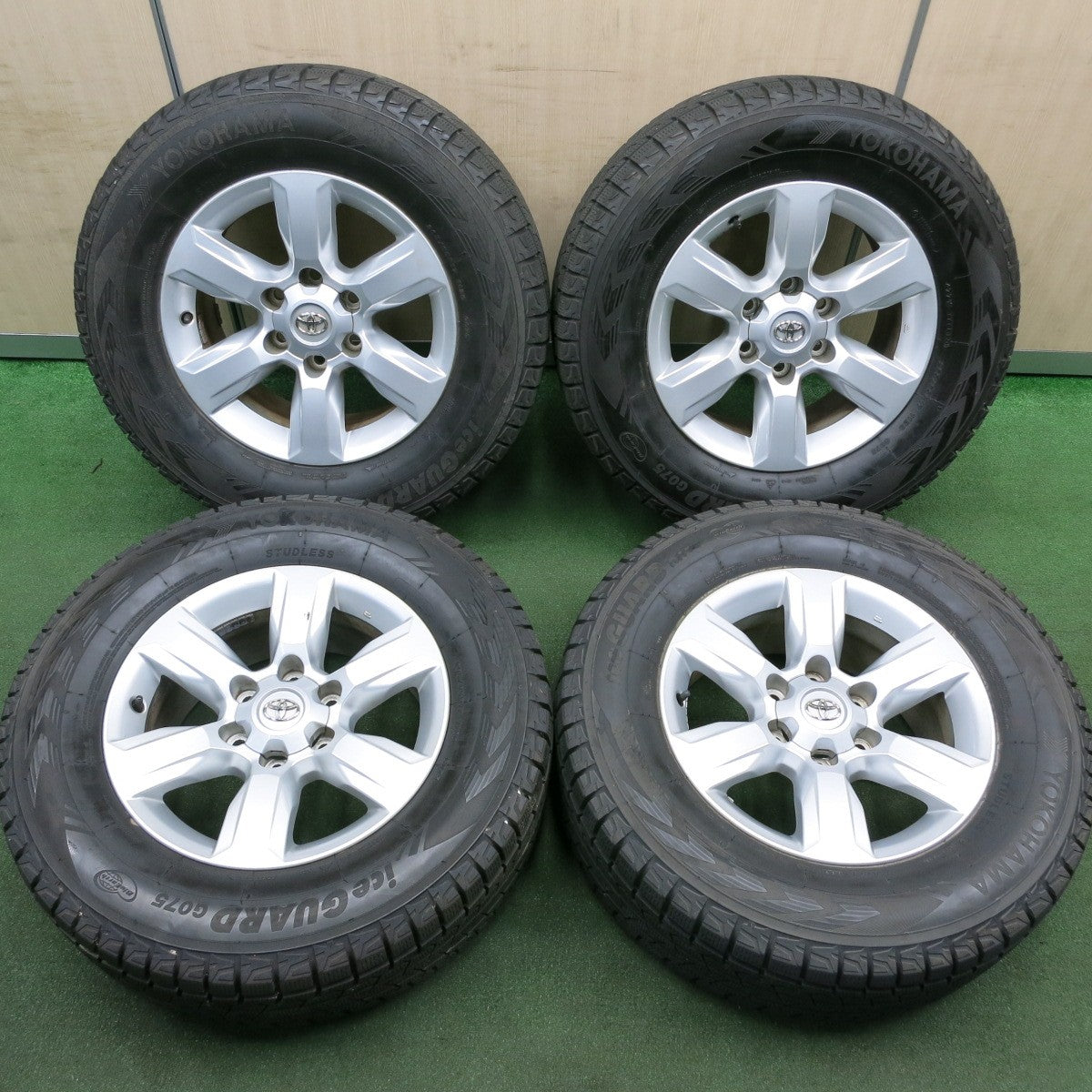 *送料無料* バリ溝！20年！綺麗！9分★トヨタ 150系 ランクル プラド 純正 265/65R17 スタッドレス ヨコハマ アイスガード G075  PCD139.7/6H★4051003HAス