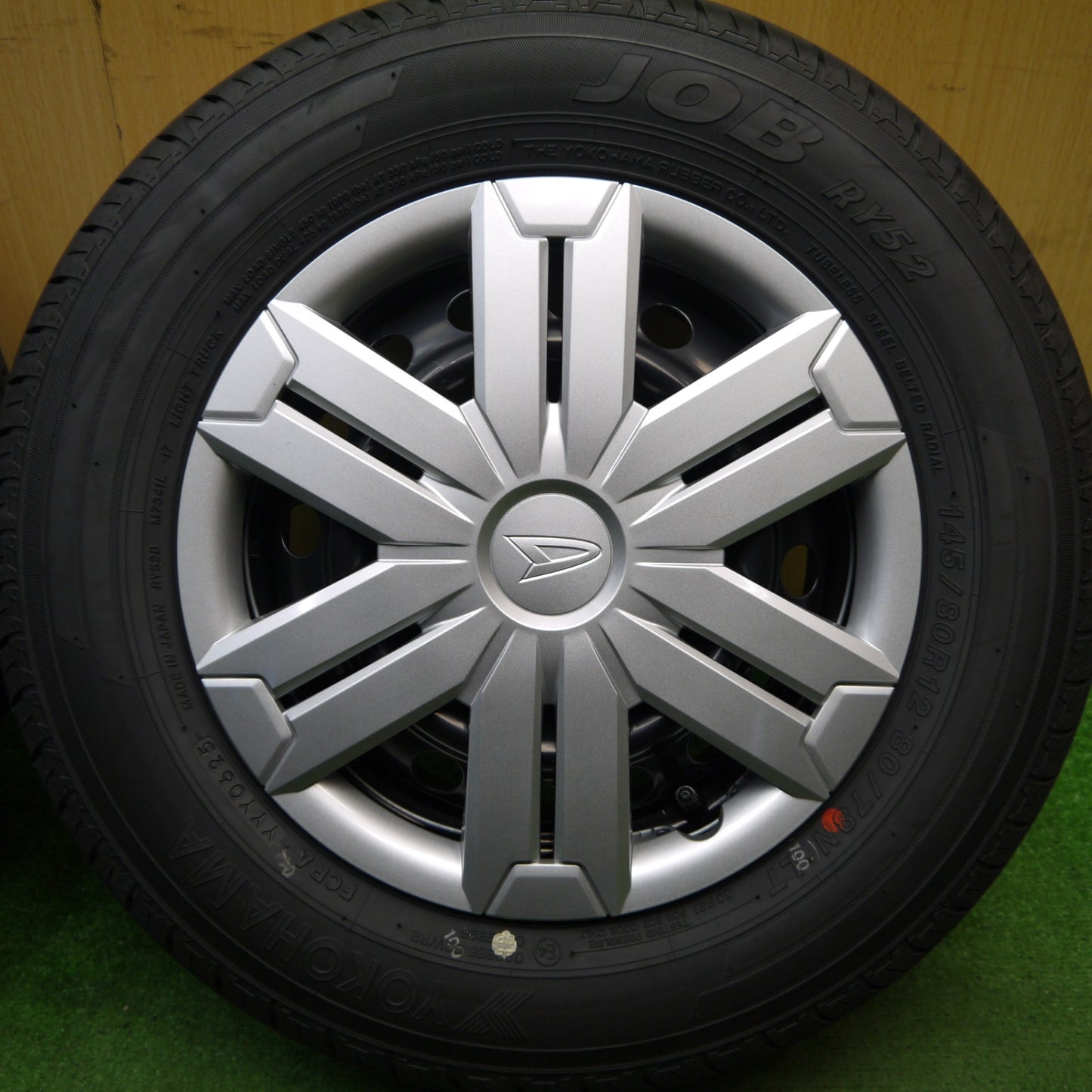 新車外し!25年★ダイハツ アトレー 純正 スチール 145/80R12 80/78N ヨコハマ JOB RY52 12インチ PCD100/4H★5060402Hノ