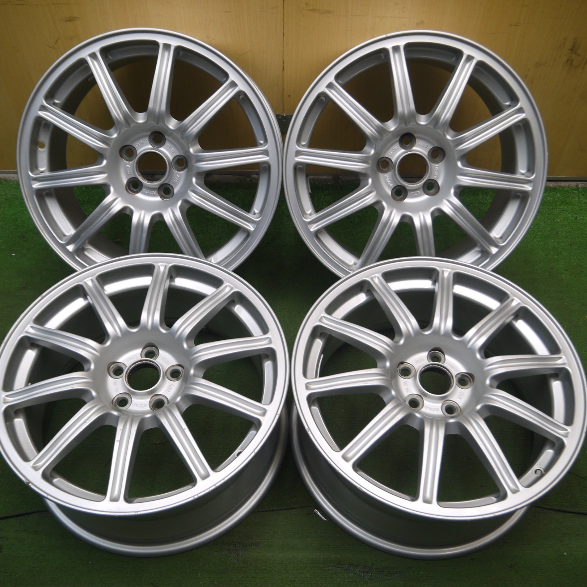 *送料無料* 4本価格★スバル インプレッサ WRX STi GDB 純正 BBS 鍛造 ホイール 17インチ 17×7.5JJ  PCD100/5H★4062604Hホ