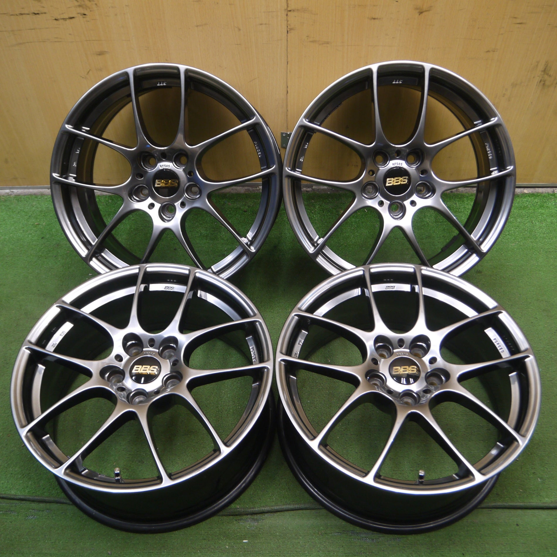 *送料無料* 美品★BBS RF505 鍛造 ホイール 17インチ 17×7.5J PCD112/5H★4051406Hホ