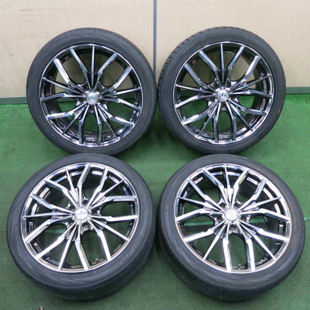 *送料無料* バリ溝！9.5分★LEONIS LV 245/40R19 ヨコハマ ブルーアース RV-02 ダンロップ エナセーブ RV505  LEONIS LV レオニス 19インチ PCD114.3/5H★4041703TNノ