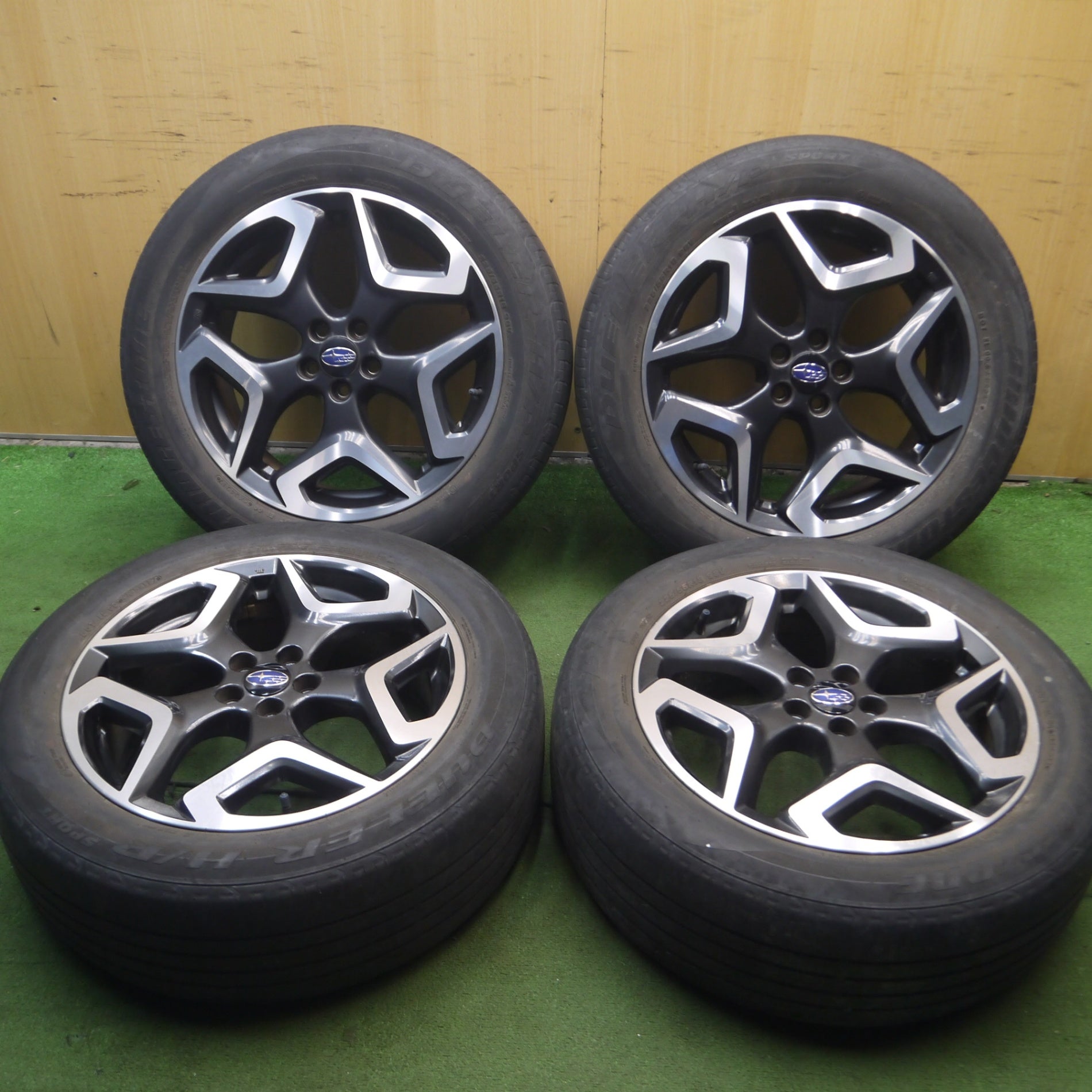 *送料無料* 4本価格★スバル XV 純正 225/55R18 ブリヂストン デューラー H/P SPORT 18インチ  PCD100/5H★4072904Hノ