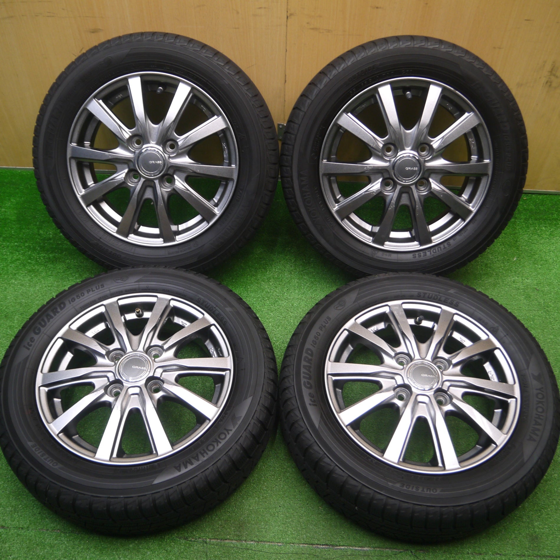 [送料無料] 4本価格★スタッドレス 155/65R13 ヨコハマ アイスガード iG50 プラス GRASS グラス 13インチ  PCD100/4H★4100802Hス