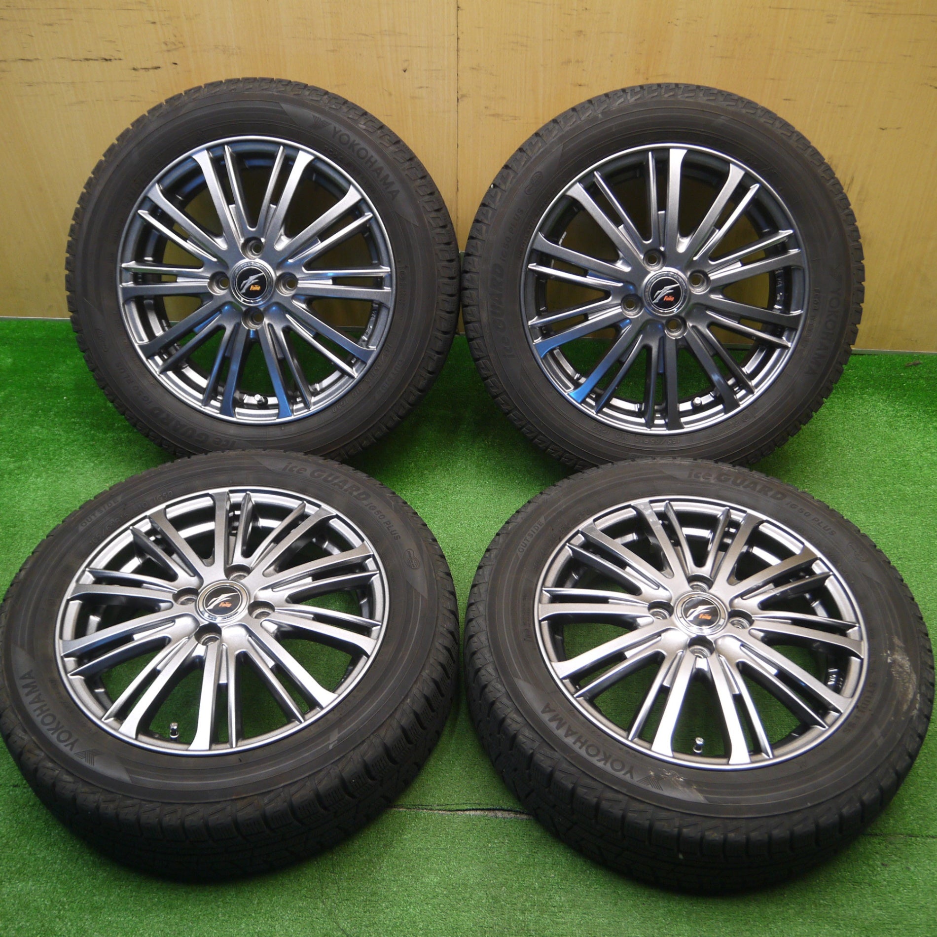 [送料無料] バリ溝！20年！キレイ！8.5分★スタッドレス 165/65R15 ヨコハマ アイスガード iG50 プラス Fang ファング  15インチ PCD100/4H★4111802Hス