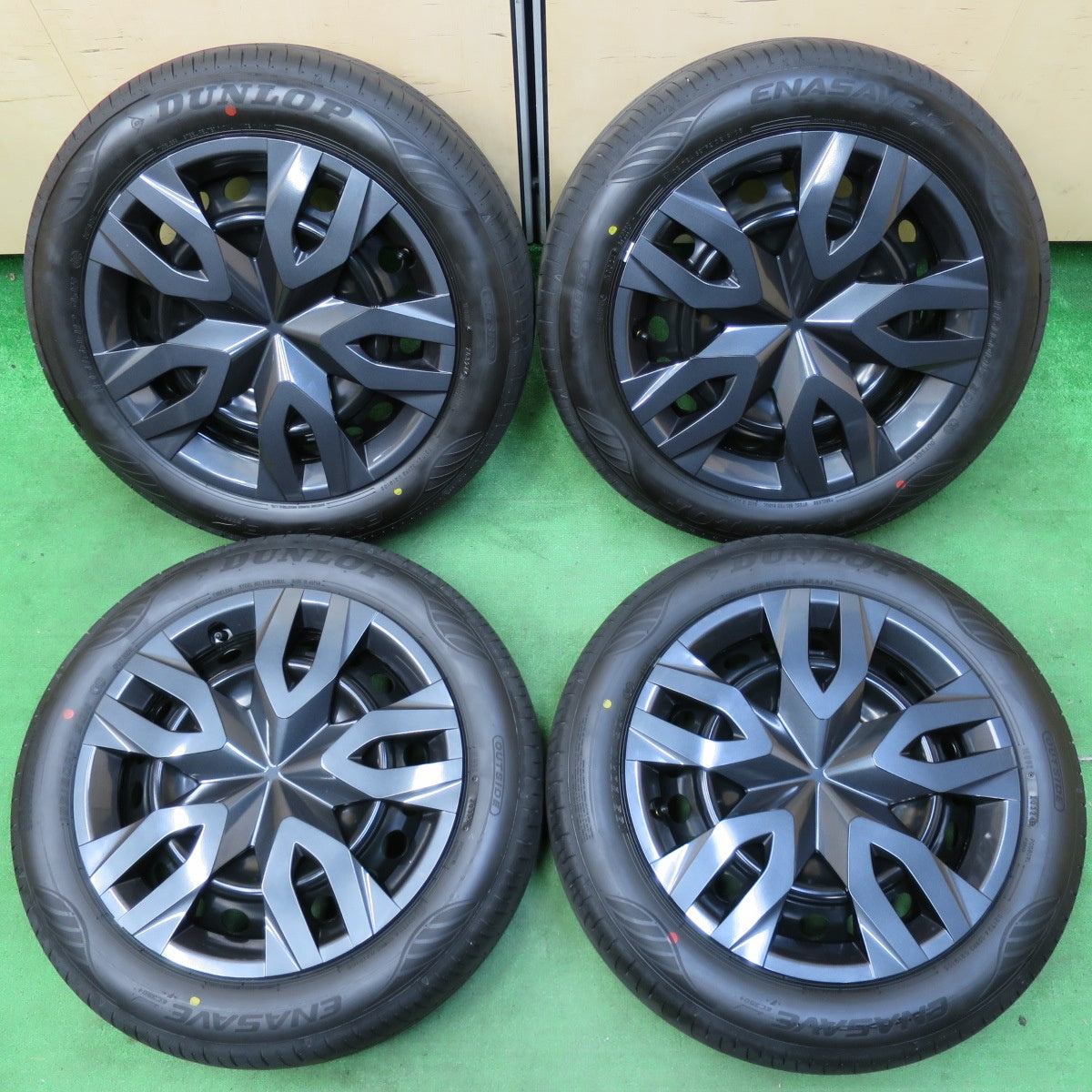 *送料無料* 新車外し！24年★トヨタ 60系 プリウス 純正 スチール 195/60R17 ダンロップ エナセーブ EC350+ 17インチ  PCD114.3/5H★4062102イノ