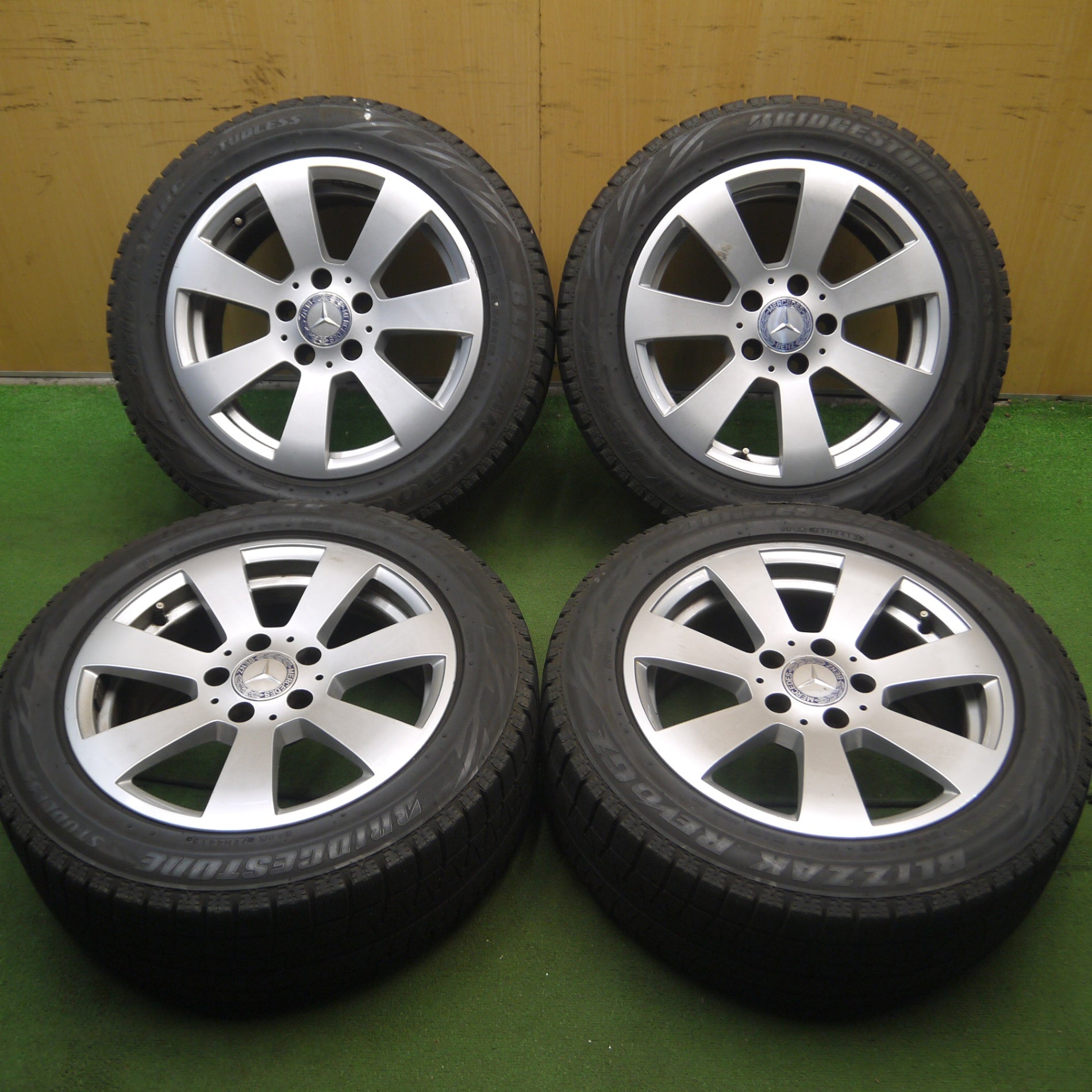 *送料無料* 4本価格★ベンツ Cクラス W204 純正 205/55R16 スタッドレス ブリヂストン ブリザック REVO GZ 16インチ  PCD112/5H★4052410Hス