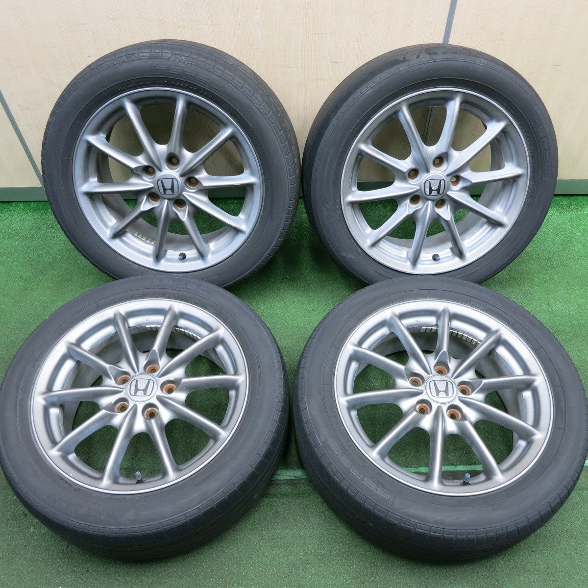 *送料無料* 4本価格★ホンダ RB オデッセイ アブソルート 純正 215/55R17 ヨコハマ ASPEC 17インチ  PCD114.3/5H★4032410HAノ