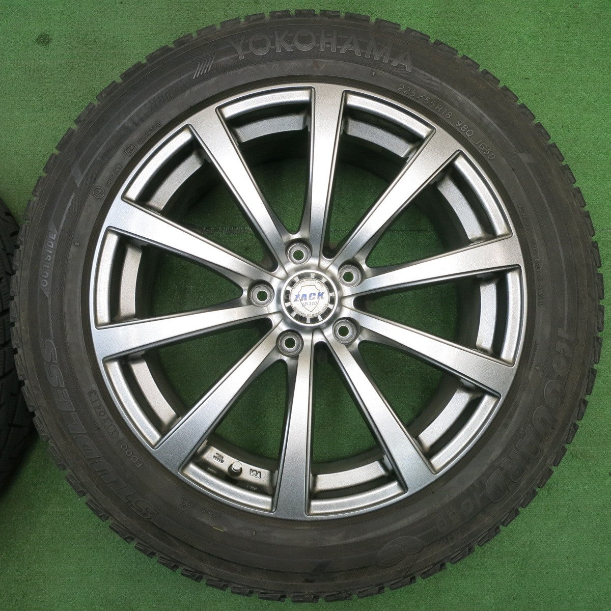 バリ溝!キレイ!8.5分★スタッドレス 225/55R18 ヨコハマ アイスガード iG50 ZACK JP-110 MONZA ザック 18インチ PCD114.3/5H★5051202NJス