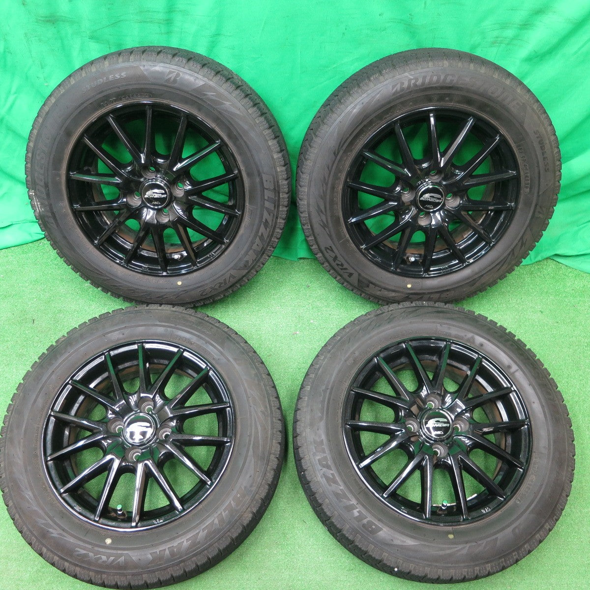 *送料無料* キレイ★スタッドレス 175/65R14 ブリヂストン ブリザック VRX2 SCHNEIDER MiD シュナイダー 14インチ  PCD100/4H★4043006ナス