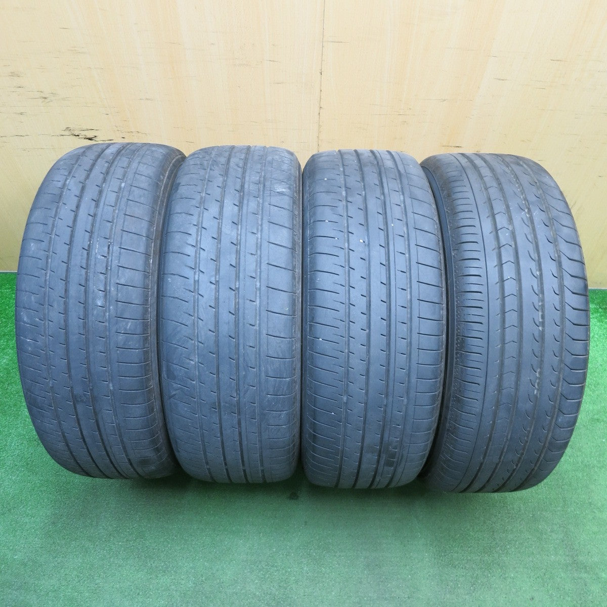 バリ溝!24年!9.5分★トヨタ 50系 エスティマ 純正 225/50R18 ヨコハマ BluEarth-RV RV03 BluEarth-XT AE61 18インチ PCD114.3/5H★5050407NJノ