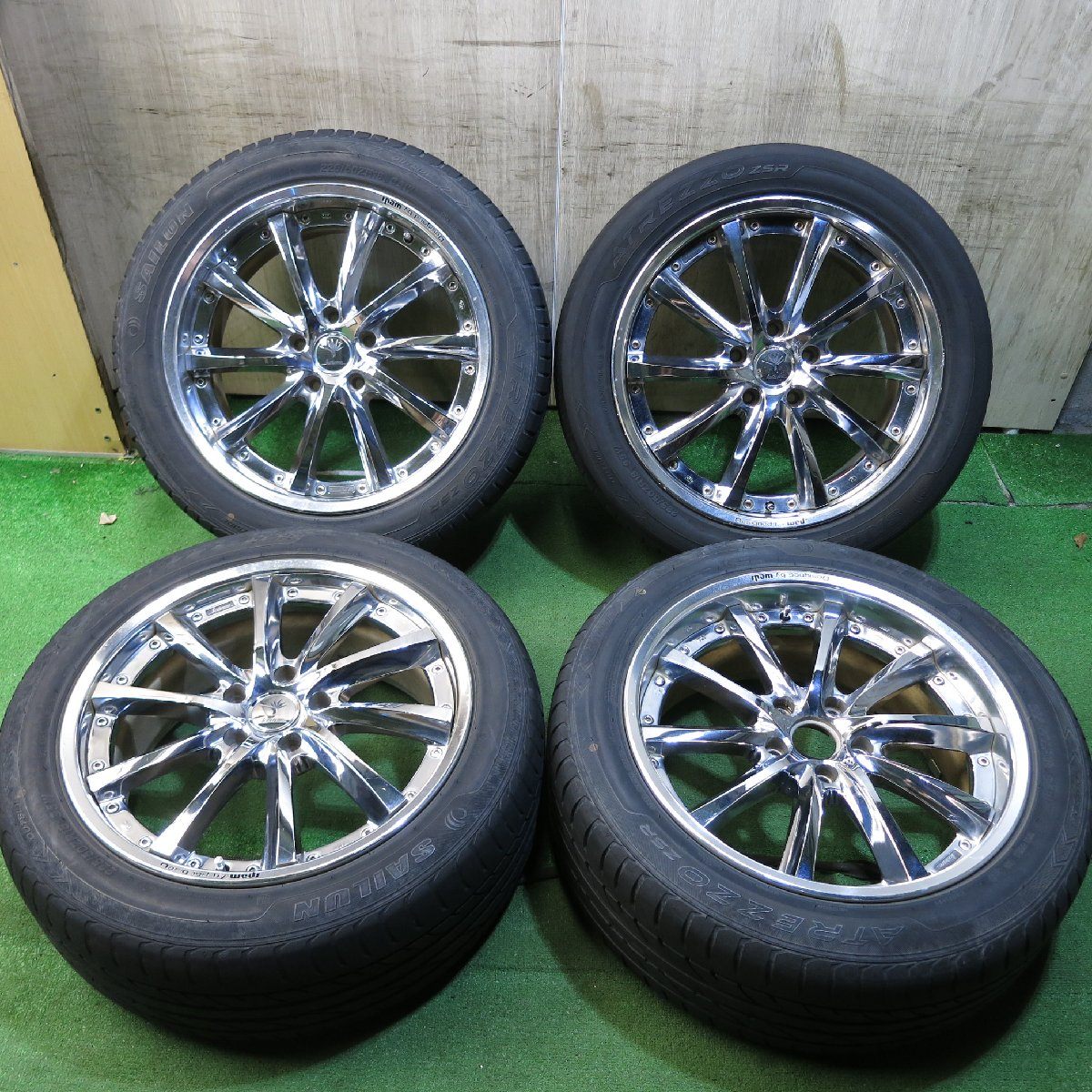 *送料無料* ４本価格★kranze ヴィシュヌ weds 225/50R18 サイルン ATREZZO ZSR 18インチ PCD114.3/5H  クレンツェ ウェッズ★3042105Hノ