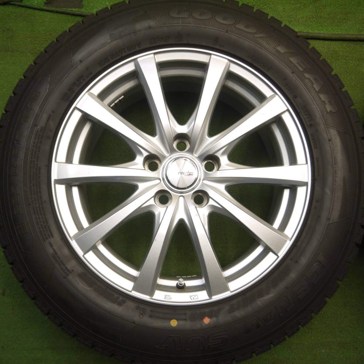 超バリ溝!キレイ!9.5分以上★スタッドレス 225/65R17 グッドイヤー アイスナビ SUV ravrion RS01 PCD114.3/5H★4040110Hス