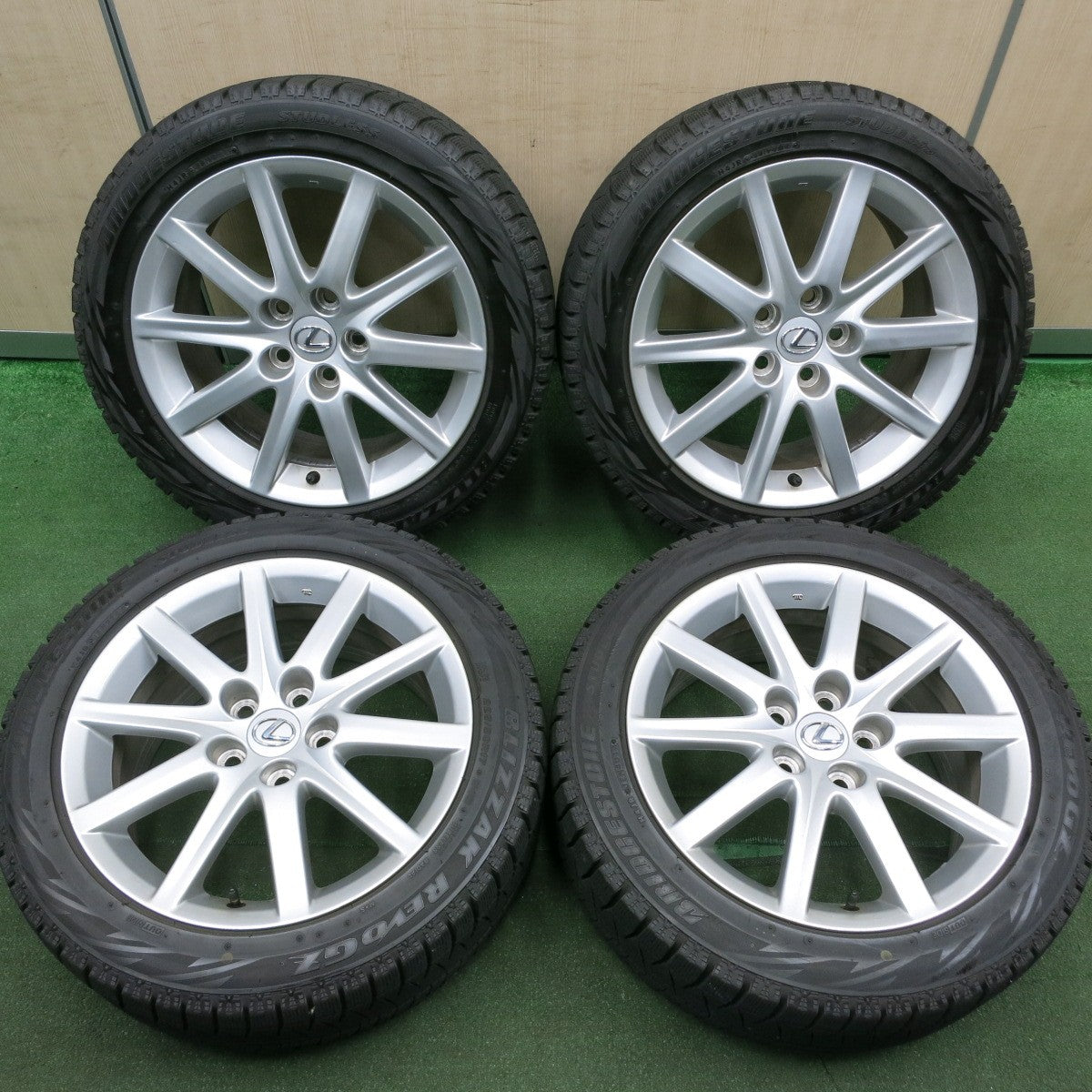 *送料無料* 4本価格★レクサス GS350 純正 225/50R17 スタッドレス ブリヂストン ブリザック REVO GZ 17インチ  PCD114.3/5H★4052704HAス