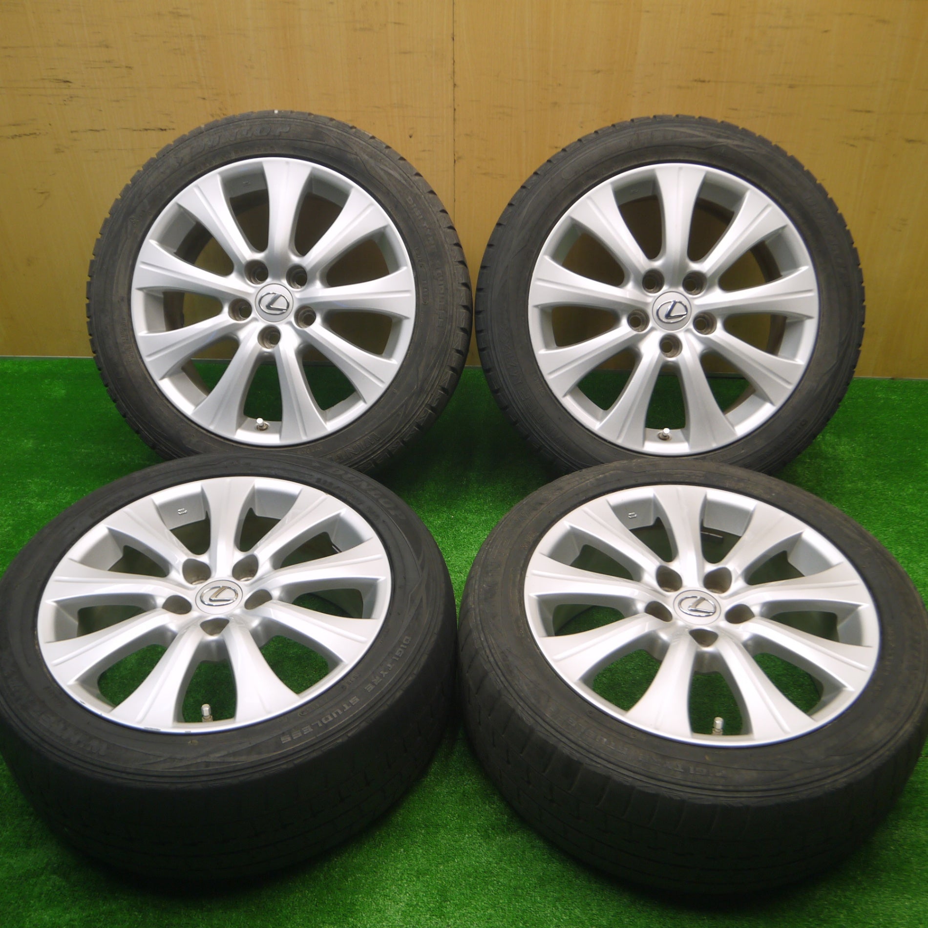 *送料無料* 4本価格★レクサス GS 純正 225/50R17 スタッドレス ダンロップ ウインターマックス WM01 17インチ  PCD114.3/5H★4080705Hス