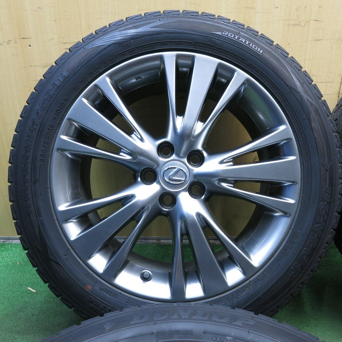バリ溝!綺麗!9分★レクサス 10系 RX450h バージョンL 純正 235/55R19 スタッドレス ダンロップ SJ8 PCD114.3/5H★4020912KKス
