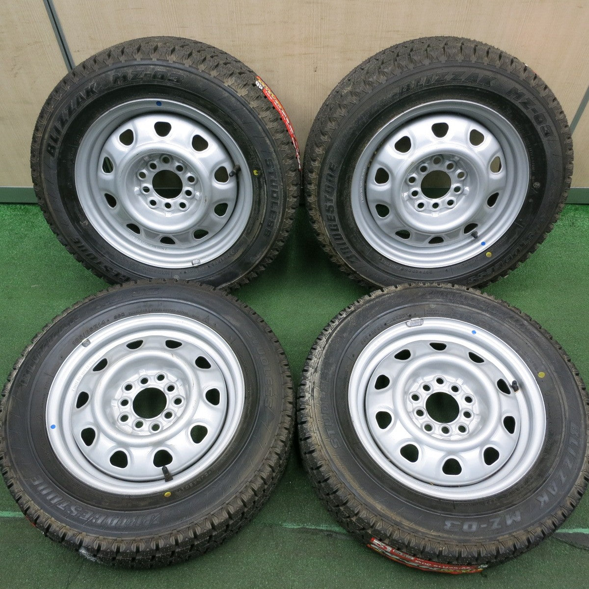 *送料無料* 未使用★スタッドレス 185/65R14 ブリヂストン ブリザック MZ-03 スチール 14インチ PCD100 114.3/5H  マルチ★4043005HAス