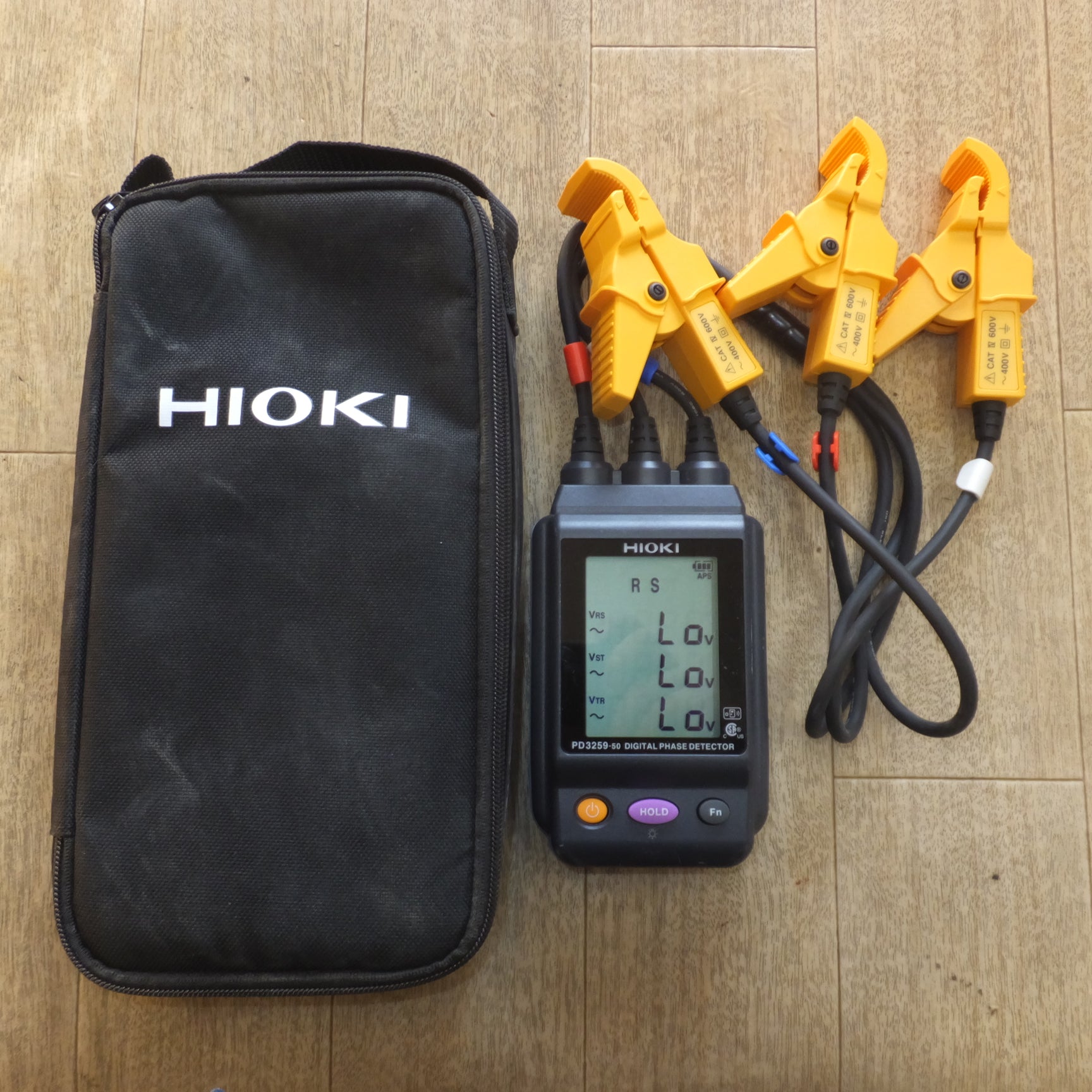 [送料無料]美品★日置電機 HIOKI 電圧計付検相器 PD3259-50　DIGITAL PHASE DETECTOR★