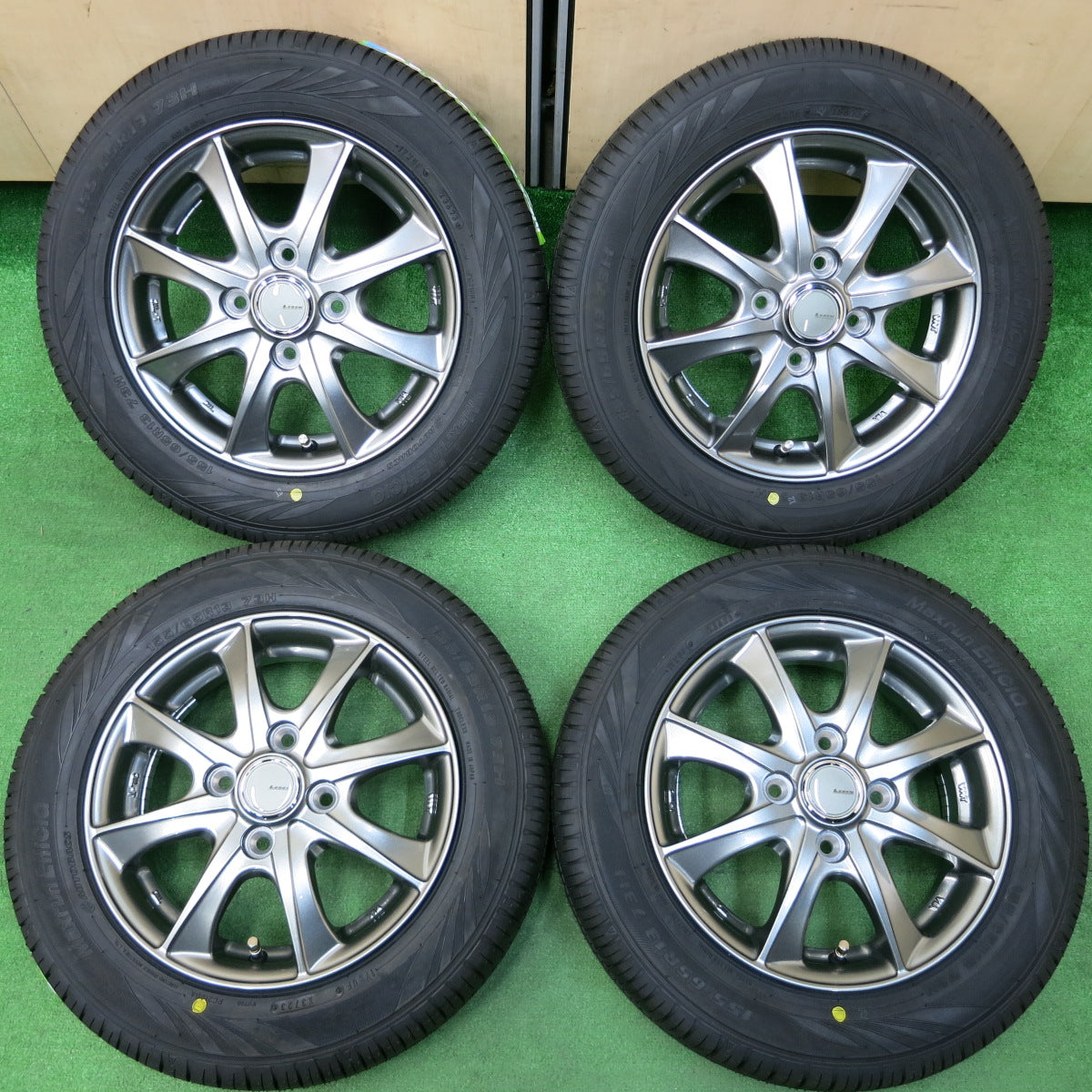 *送料無料*未使用！23年★155/65R13 オートバックス Maxrun Efficia LEBEN レーベン 13インチ  PCD100/4H★4011007イノ