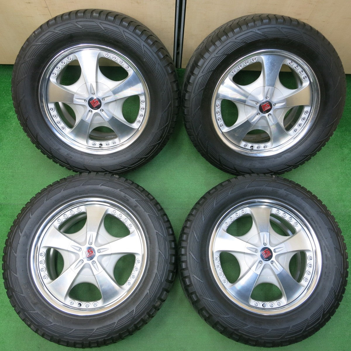 *送料無料* 4本価格★WORK LS105 285/55R18 ヨコハマ AVS S/T TYPE-1 ワーク 18インチ  PCD150/5H★4021301イノ