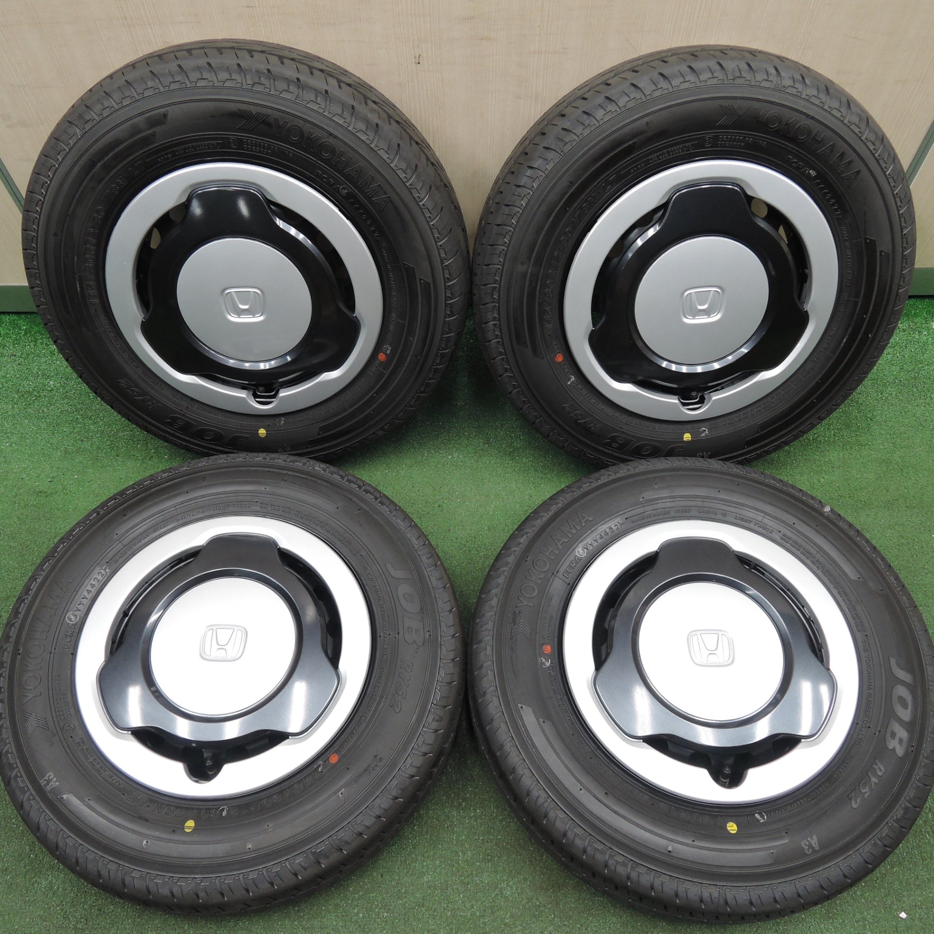 *送料無料* 新車外し！22年★ホンダ N-VAN 純正 スチール 145/80R12 80/78N ヨコハマ JOB RY52 Nバン  PCD100/4H★4022509HAノ