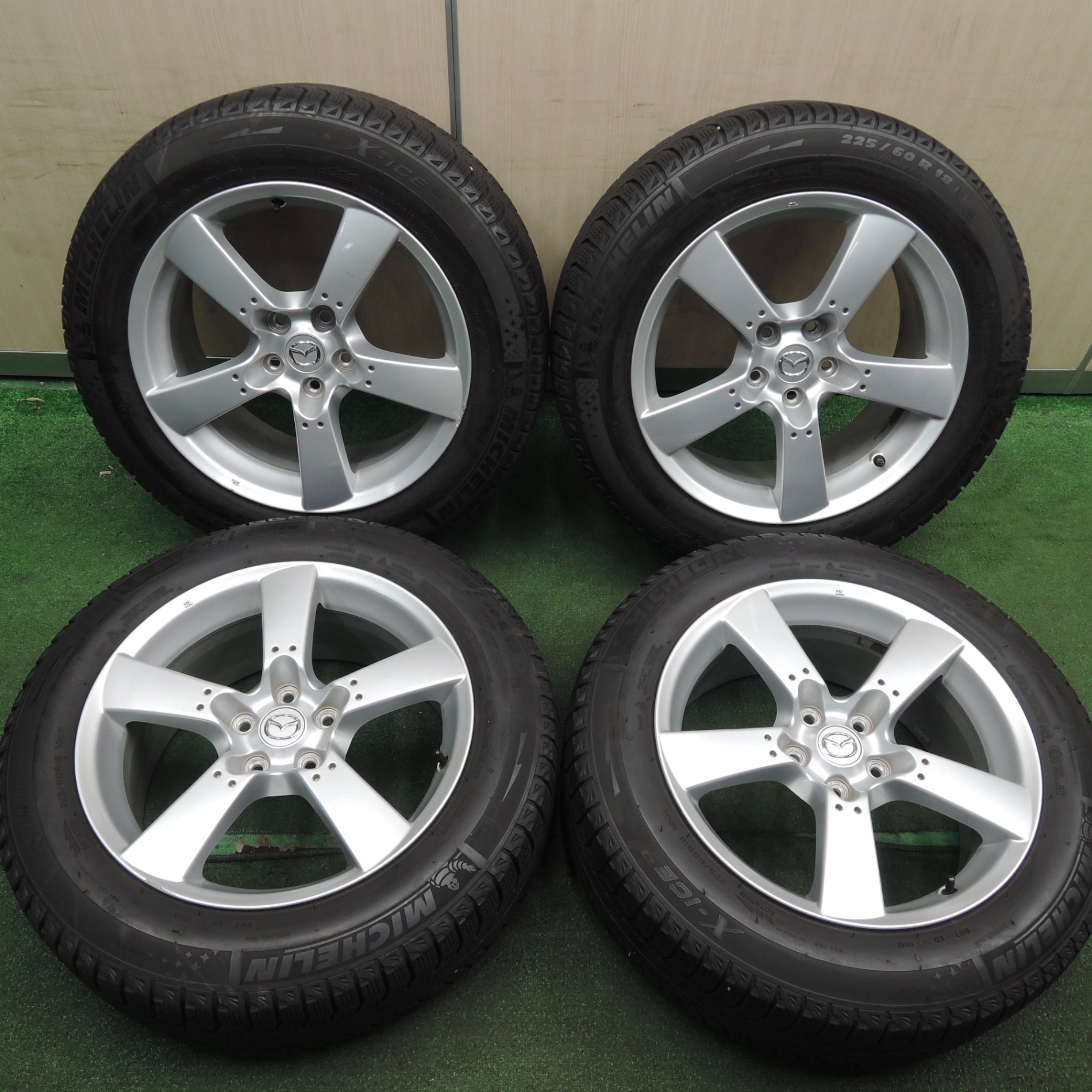 *送料無料* 4本価格★マツダ RX-8 純正 225/60R18 スタッドレス ミシュラン X-ICE XI2 18インチ  PCD114.3/5H★4021701HAス