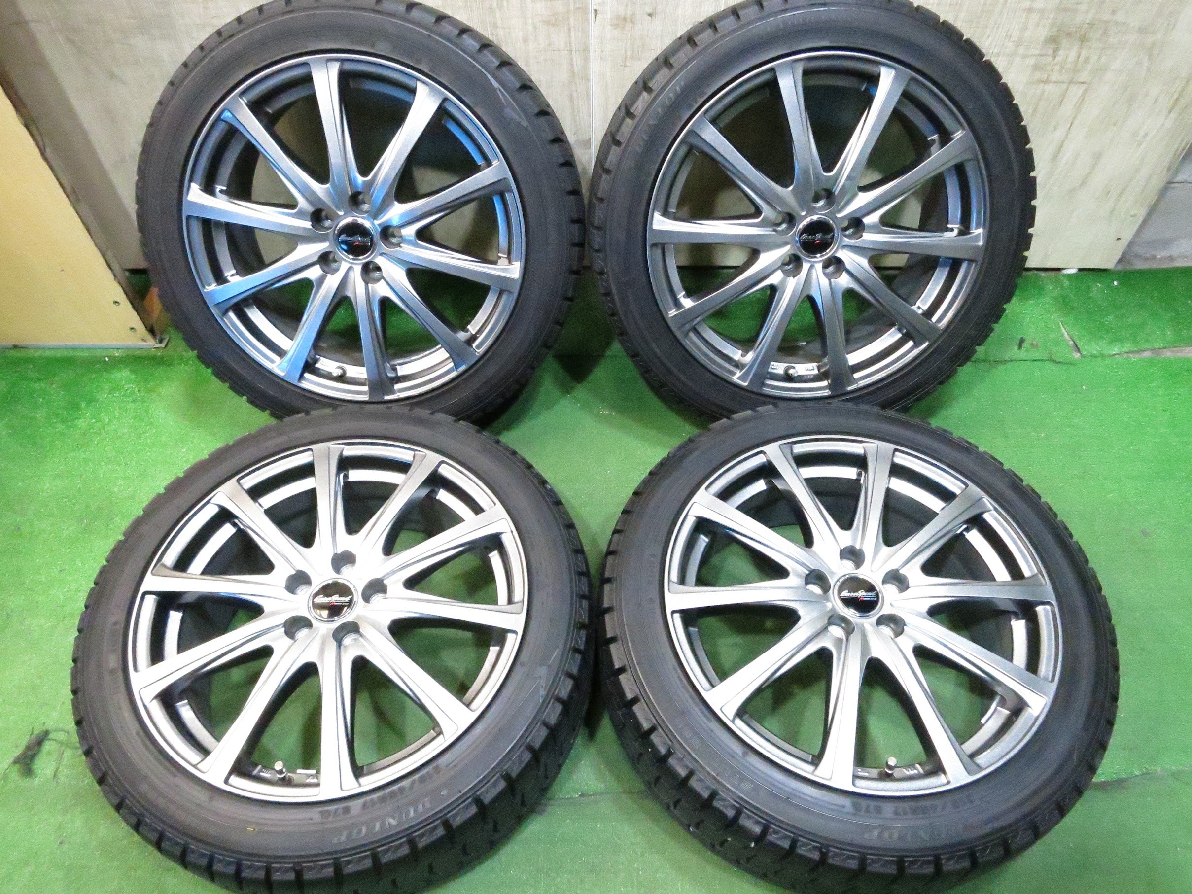 [送料無料]バリ溝！20年！綺麗！9.5分★スタッドレス 215/45R17 ダンロップ ウインターマックス WM02 EuroSpeed