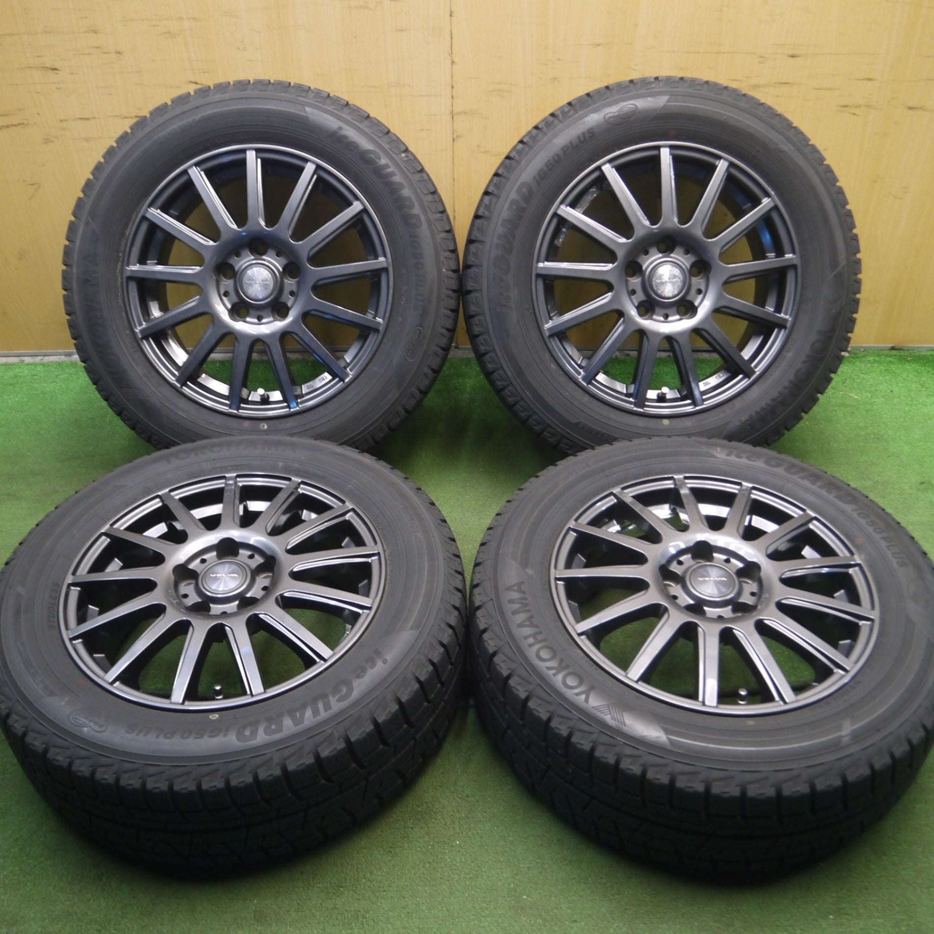 *送料無料* バリ溝！キレイ！9.5分★スタッドレス 215/60R16 ヨコハマ アイスガード iG50 プラス VELVA IGOR ヴェルヴァ  16インチ PCD114.3/5H★4021609Hス