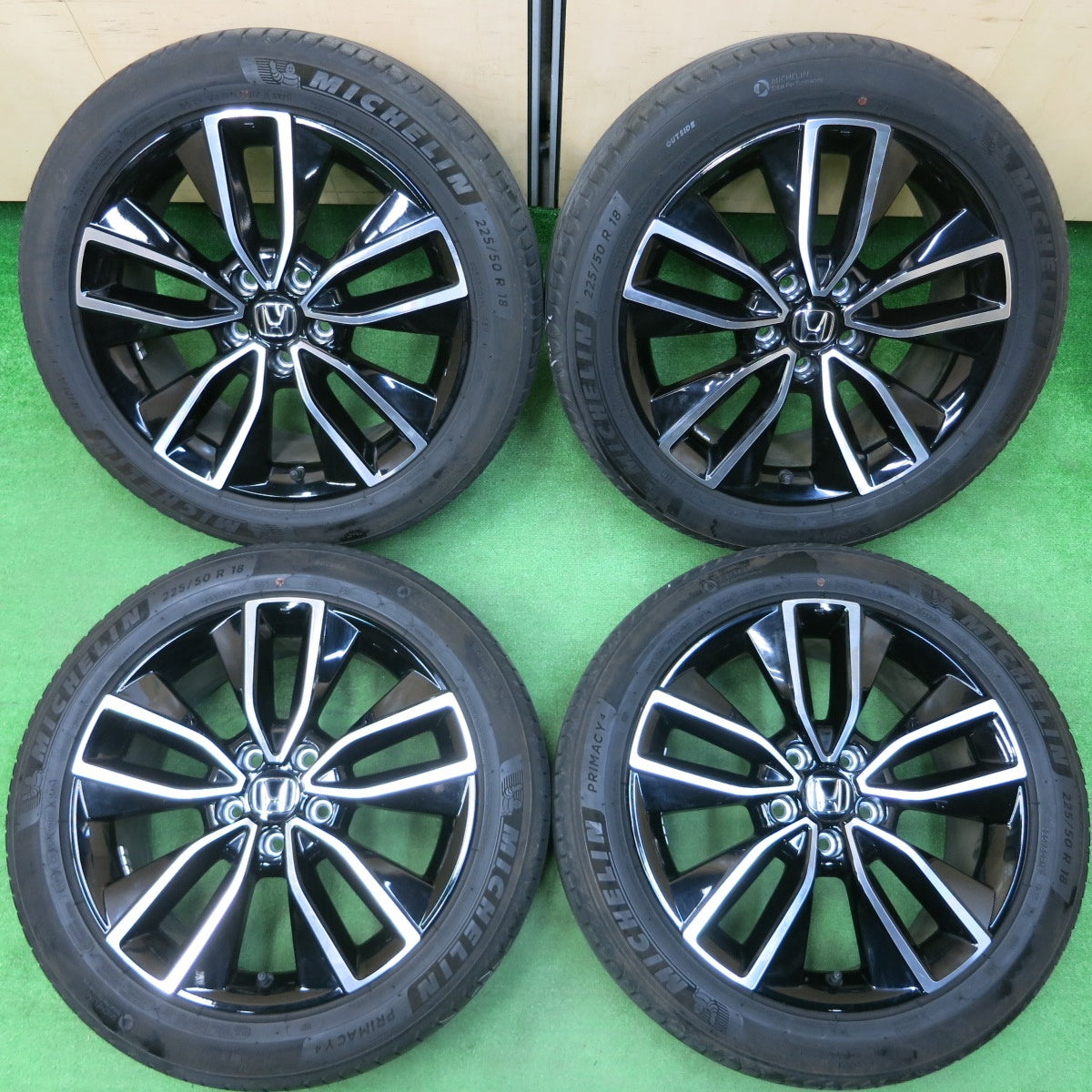 *送料無料* キレイ！21年★ホンダ RV5 RV6 ヴェゼル 純正 225/50R18 ミシュラン プライマシー4 18インチ  PCD114.3/5H★4021604イノ