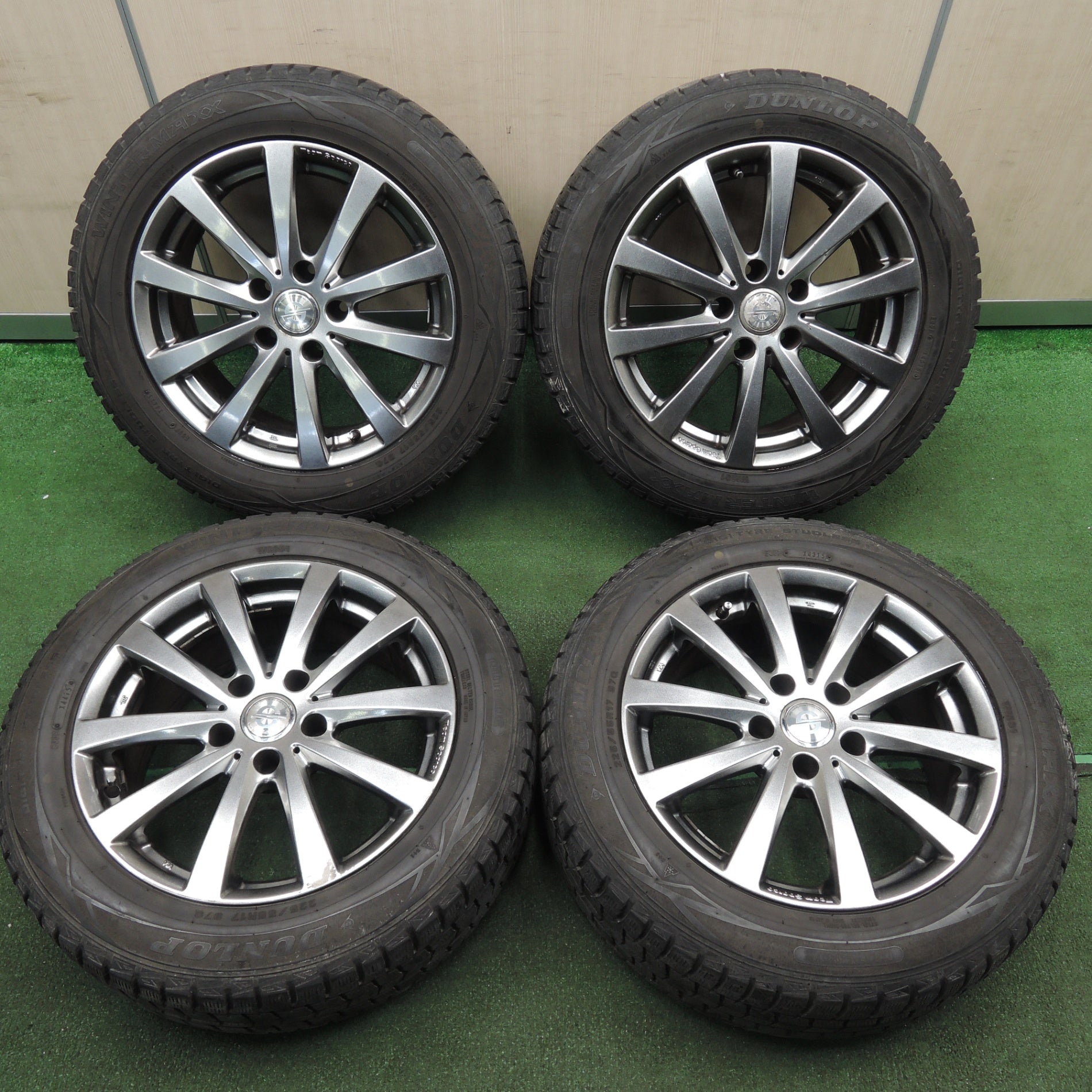 *送料無料* 4本価格★BMW等 Team Sparco 225/55R17 スタッドレス ダンロップ ウインターマックス WM01 チームスパルコ  PCD120/5H★4030104TNス