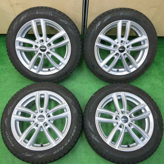 *送料無料*バリ溝!19年!ほぼ10分★MINI ミニ 等 MAK 195/55R16 KBA51703 スタッドレス ピレリ アイスアシンメトリコ 16インチ PCD112/5H★3112403イス
