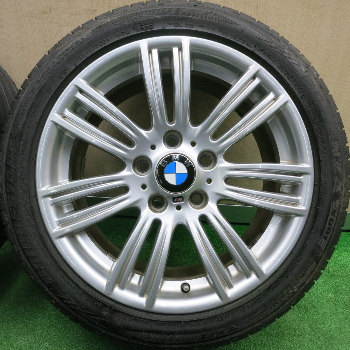 [送料無料] バリ溝！キレイ！9.5分★BMW F20 1シリーズ Mスポーツ 純正 225/45R17 245/40R17 ブリヂストン ポテンザ S001 RFT PCD120/5H★4110201HAノ