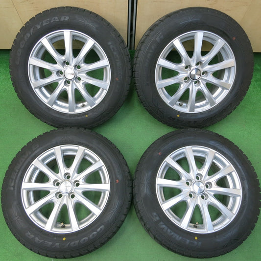 *送料無料* バリ溝！キレイ！8.5分★プリウス等 195/65R15 スタッドレス グッドイヤー アイスナビ6 ravrion RS01 ラブリオン 15インチ PCD100/5H★4042709イス