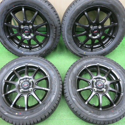 [送料無料] 超バリ溝！23年！キレイ！ほぼ10分★LOXARNY SPORT BADX 165/65R14 スタッドレス ヨコハマ アイスガード iG60 ロクサーニ 軽自動車 ハスラー 等 PCD100/4H★4121806NJス