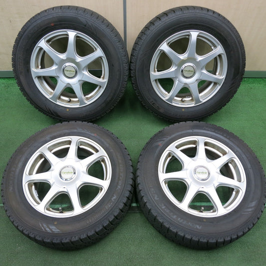 *送料無料* バリ溝！ほぼ10分★スタッドレス 195/65R15 オートバックス ノーストレック N3i EuroBein マナレイ PCD100 114.3/5H マルチ★4040606TNス