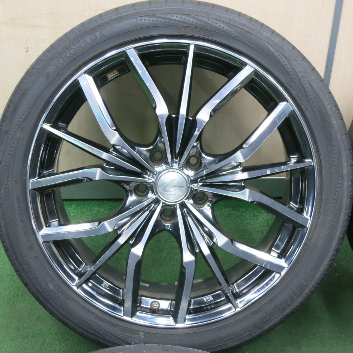 *送料無料* バリ溝！9.5分★LEONIS LV 245/40R19 ヨコハマ ブルーアース RV-02 ダンロップ エナセーブ RV505 LEONIS LV レオニス 19インチ PCD114.3/5H★4041703TNノ