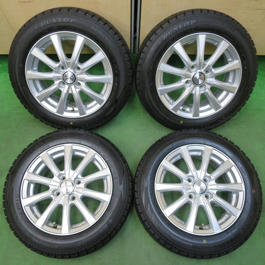 [送料無料] 超バリ溝！22年！キレイ！ほぼ10分★スタッドレス 165/65R14 ダンロップ ウインターマックス WM02 JOKER ジョーカー 14インチ PCD100/4H★5012912イス