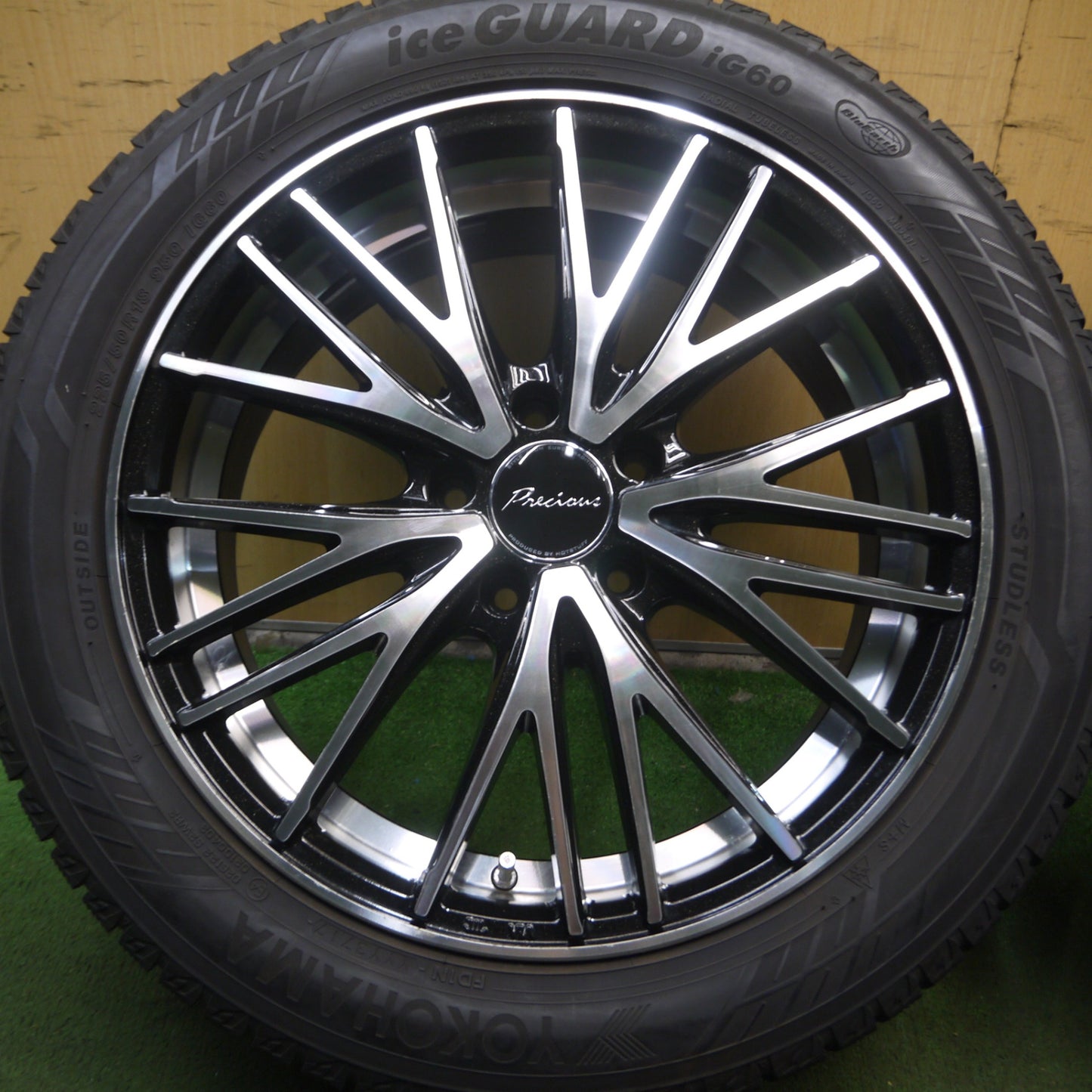 *送料無料* バリ溝！キレイ！9分★スタッドレス 225/50R18 ヨコハマ アイスガード iG60 Precious プレシャス 18インチ PCD114.3/5H★4032216Hス