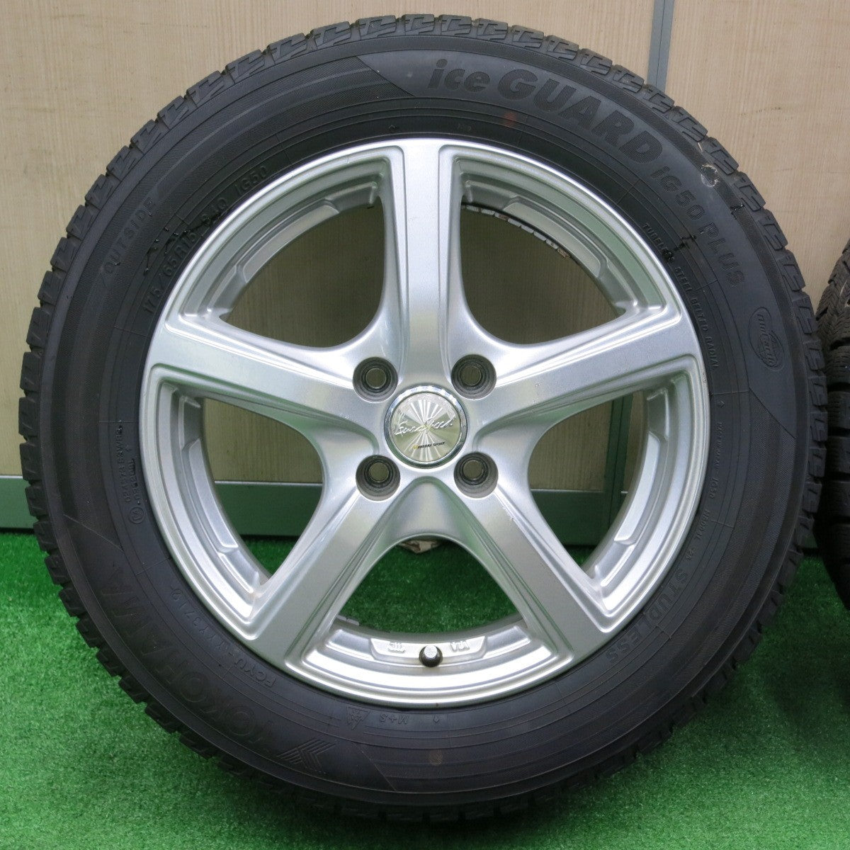 [送料無料] バリ溝！9.5分★スタッドレス 175/65R15 ヨコハマ アイスガード iG50 プラス EuroSpeed MANARAY SPORT PCD100/4H★4100303NJス