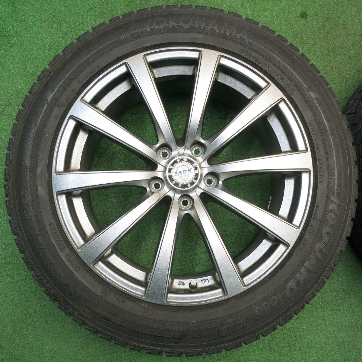 バリ溝！キレイ！8.5分★スタッドレス 225/55R18 ヨコハマ アイスガード iG50 ZACK JP-110 MONZA ザック 18インチ PCD114.3/5H★5051202NJス