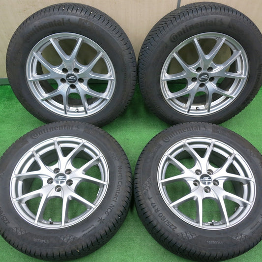 [送料無料] バリ溝！23年！キレイ！9.5分★XV 等 225/60R17 スタッドレス コンチネンタル ノースコンタクト NC6 SCHNEIDER シュナイダー 17インチ PCD100/5H★4102902NJス