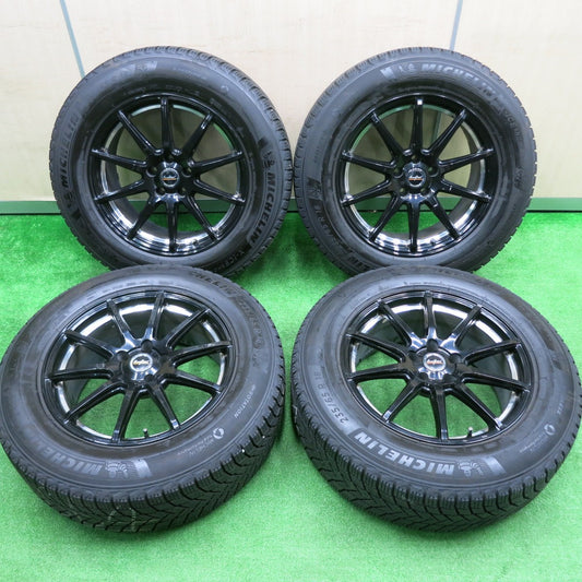 [送料無料] バリ溝！23年！綺麗！ほぼ10分★スタッドレス 235/65R18 ミシュラン X-ICE SNOW SUV Eurospeed MANARAY マナレイ PCD114.3/5H★4092901HAス