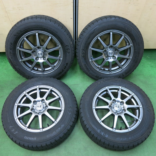 [送料無料] バリ溝！20年！キレイ！9.5分★スタッドレス 195/65R15 トーヨー オブザーブ ガリット GIZ Aphrodite アフロディーテ 15インチ PCD114.3/5H★4121802SYス