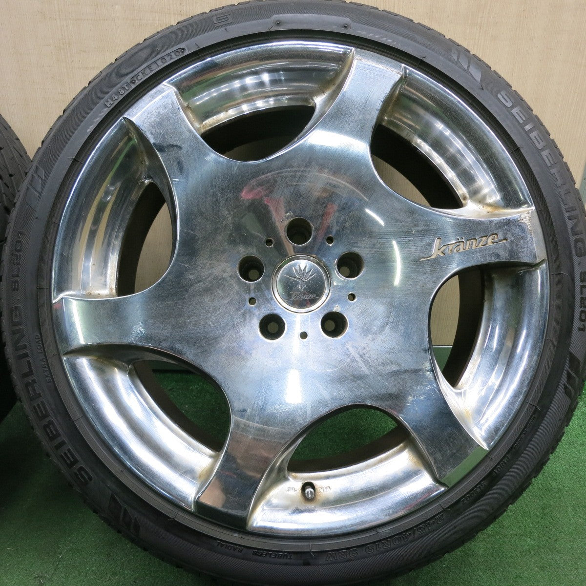 *送料無料* バリ溝！20年！9分★kranze BAZREIA EVO 245/40R19 セイバーリング SL201 クレンツェ バズレイア 19インチ PCD114.3/5H★4070704HAノ