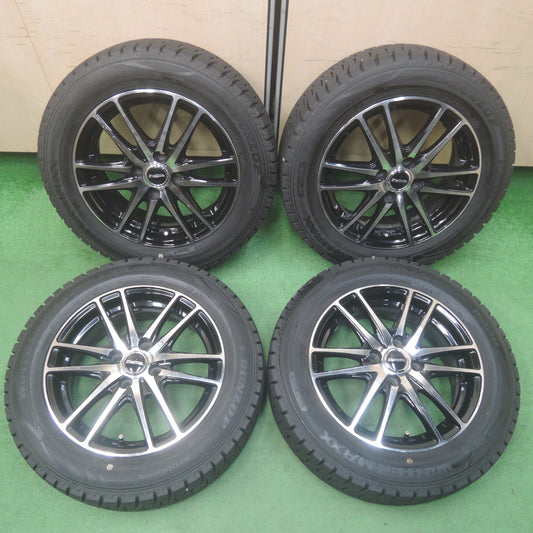 *送料無料* 超バリ溝！22年！ほぼ10分★スタッドレス 175/65R15 ダンロップ ウインターマックス WM02 Laffite ラフィット 15インチ PCD100/4H★4033009SYス