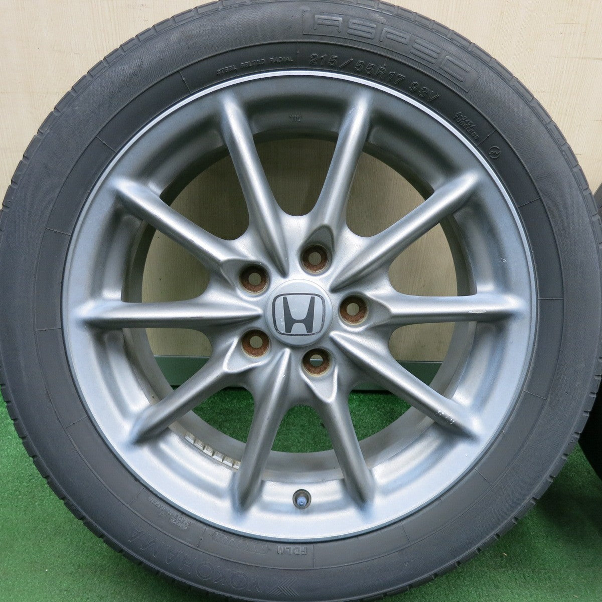 *送料無料* 4本価格★ホンダ RB オデッセイ アブソルート 純正 215/55R17 ヨコハマ ASPEC 17インチ  PCD114.3/5H★4032410HAノ