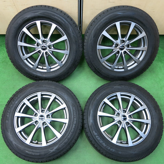 *送料無料* バリ溝！キレイ！9分★スタッドレス 225/65R17 ダンロップ ウインターマックス SJ8 Exceeder エクシーダー 17インチ PCD114.3/5H★4052002イス