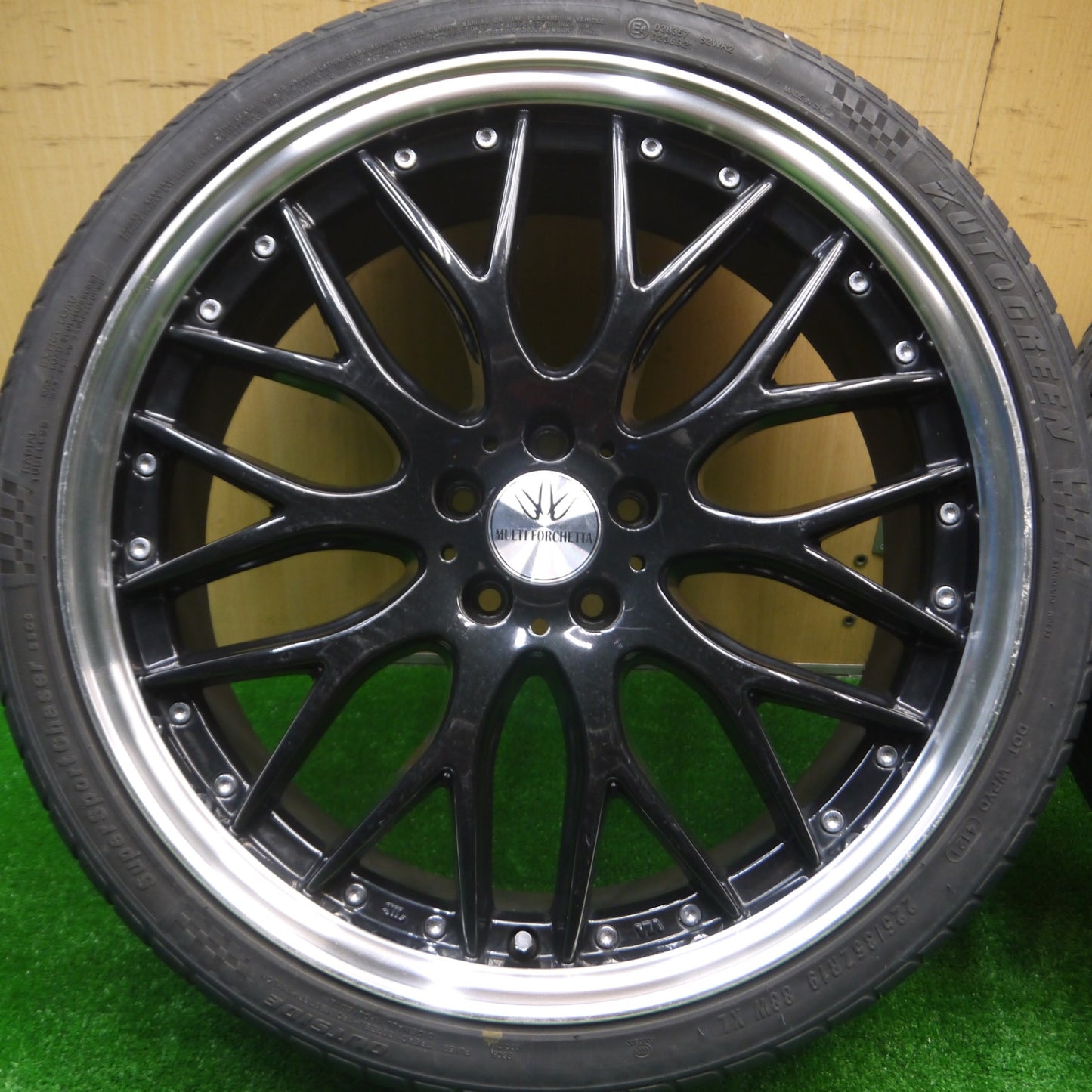 *送料無料* バリ溝！21年！9分★プリウス等 ロクサーニ MULTI FORCHETTA 225/35R19 オートグリーン SuperSportChaser SSC5 PCD100/5H★4081902Hノ