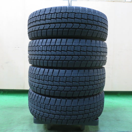 [送料無料] バリ溝！20年！ほぼ10分★スタッドレス 185/60R15 ダンロップ ウインターマックス WM02 タイヤ 15インチ アクア フィット 等★4112506イスタ